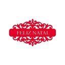 Ver imagem 1 de Placa Feliz Natal com Arabesco 30cmx17cm - Cria Arte Laser Vermelho