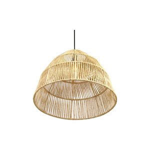 Pendente Luminária Teto Côncavo Palha de Milho 35x50 + Fio