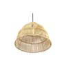 Pendente Luminária Teto Côncavo Palha de Milho 35x50 + Fio - 1