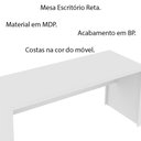 Ver imagem 4 de Mesa para Escritório Home Office ME4109 MDP Branco - Gran Belo