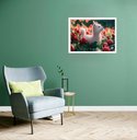 Ver imagem 2 de Quadro Decorativo Gato Morangos - 50x70cm:moldura Preta