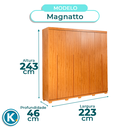 Ver imagem 4 de Guarda Roupa Casal 8 Portas 4 Gavetas Magnatto Caemmun Freijo