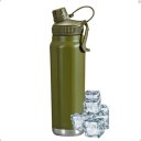 Ver imagem 1 de Garrafa Térmica MS706 800ml Inox com Alça Academia:Verde Musgo