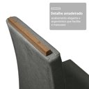 Ver imagem 7 de Conjunto Sala de Jantar Mesa Tampo de Vidro 4 Cadeiras Rustic/silver Porto Madesa