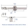 5 Fechadura Para Vitrine Freezer Trava Jacaré 140mm Cromada - 3