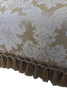 Ver imagem 2 de Capa manta sofá sala xalé dourado bege jacquard 1,80x2,80