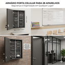 Ver imagem 4 de Armário Porta Celular 28 Vãos Organizador Escola Academia Guarda Nichos KA01 Kzkzen Preto