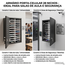 Ver imagem 7 de Armário Porta Celular 28 Vãos Organizador Escola Academia Guarda Nichos KA01 Kzkzen Preto