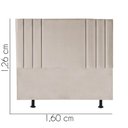 Ver imagem 3 de Cabeceira Estofada Grécia 160CM Queen Suede Bege - D A DECOR