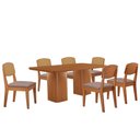 Ver imagem 2 de Mesa de Jantar Eloise 180cm Tampo Mdf Laminado com 6 Cadeiras Copper Premium Moderna Mobília