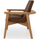 Ver imagem 2 de Kit 02 Poltronas Decorativa para Sala de Estar Living Base Madeira Becker L02 Couríssimo Marrom -