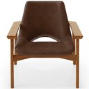 Ver imagem 5 de Kit 02 Poltronas Decorativa para Sala de Estar Living Base Madeira Becker L02 Couríssimo Marrom -