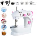 Ver imagem 1 de Mini Máquina de Costura Ajustável de 2 Velocidades com Fio Duplo Portátil Máquina de Costura Multifu