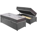 Ver imagem 1 de Cama Box Baú Solteiro: Colchão Espuma D33 Polar Pérola Premium + Base CRC Suede Gray(88x188)