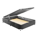Ver imagem 5 de Cama Box Baú Solteiro: Colchão Espuma D33 Polar Pérola Premium + Base CRC Suede Gray(88x188)