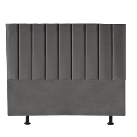 Cabeceira Estofada King 195CM Cora Suede Cinza Grafitte - D A DECOR D&A Decor