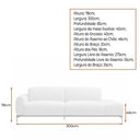 Ver imagem 4 de Sofá Unne 5 Lugares 300cm Terminal Esquerdo Boucle Off White - Sallar Home