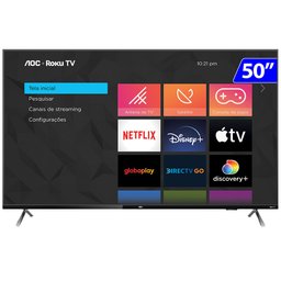 Smart TV AOC Roku LED 50 Polegadas 4K UHD Wi-Fi 50U6125/78G - 1