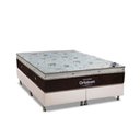 Ver imagem 1 de Cama Box Queen: Colchão Molas Ensacadas Ortobom SuperPocket Sleep King + Box Suede White(158x198)
