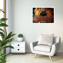 Ver imagem 1 de Quadro Decorativo Acústico Violão Artesanal - 50x70cm:moldura Branca