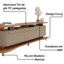 Ver imagem 5 de Rack Bancada TV 75 pol 180 cm Guarapari Fendi Freijo Bechara