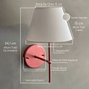 Ver imagem 4 de Kit 2 Arandelas Luminária de Parede Clássica Rose Gold com Cúpula Branco Ref 19