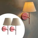 Ver imagem 1 de Kit 2 Arandelas Luminária de Parede Clássica Rose Gold com Cúpula Branco Ref 19