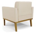 Ver imagem 5 de Poltrona Base de Madeira Fixa Castanho Elisa Corino Bege D03 - D'Rossi