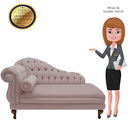 Ver imagem 5 de Recamier Sofá Esquerdo Larissa 150cm Sala Suede Rose - Incasa Decor