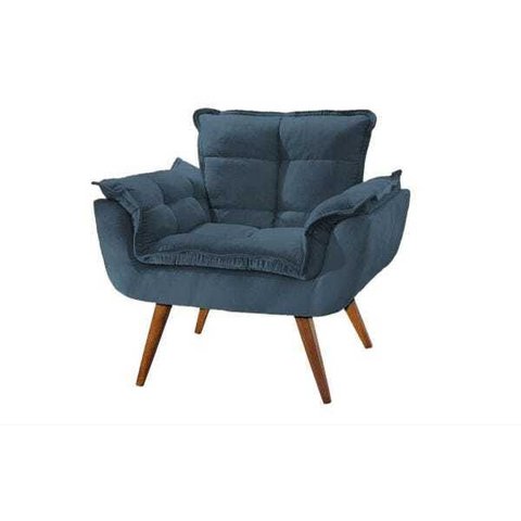 Poltrona Opala Azul Bic 1 Lugar Montanaris Decor