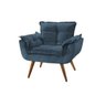 Poltrona Opala Azul Bic 1 Lugar Montanaris Decor - 1