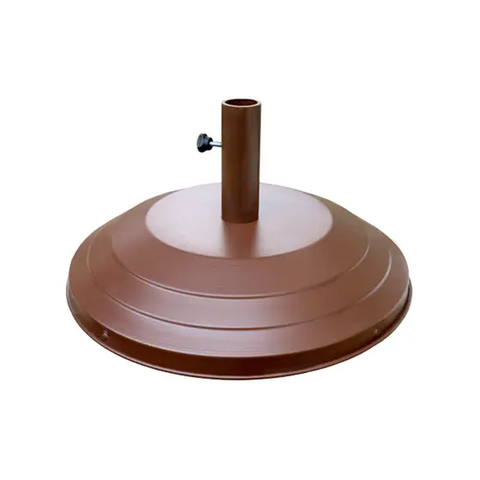 Base Marrom de Aluminio Suporte para Guarda Sol Ombrelone Praia Piscina