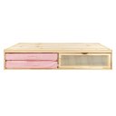 Ver imagem 1 de Cama Lótus Pinus com Futon - Solteiro - Rosa - Lado Esquerdo