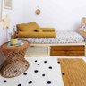 Cama Lótus Pinus com Futon - Solteiro - Rosa - Lado Esquerdo - 2
