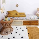 Ver imagem 2 de Cama Lótus Pinus com Futon - Solteiro - Rosa - Lado Esquerdo
