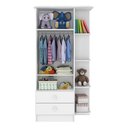 Ver imagem 3 de Guarda Roupa Infantil Percasa 2 Portas 2 Gavetas com Cantoneira Mdp Branco