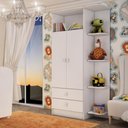 Ver imagem 5 de Guarda Roupa Infantil Percasa 2 Portas 2 Gavetas com Cantoneira Mdp Branco