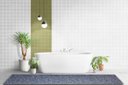 Ver imagem 4 de Tapete Passadeira Emborrachada Pvc Antiderrapante 0,65x4,00m Textura Azul Cinza