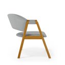 Ver imagem 7 de Cadeira Leticia Madeira Maciça Estofada para Mesa de Jantar Linho Cinza 407