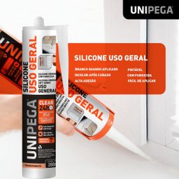 Silicone Híbrido Uso Geral Selante Adesivo Incolor Unipega 280ml - 3