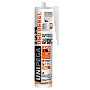 Silicone Híbrido Uso Geral Selante Adesivo Incolor Unipega 280ml