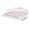 Sofá Cama Casal Melody com 2 Gavetas Branco Lavado - Casatema - 4