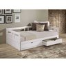 Sofá Cama Casal Melody com 2 Gavetas Branco Lavado - Casatema - 1