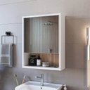 Ver imagem 4 de Armário Banheiro 41,5cm com Porta e Espelho Branco/montana Slim B850