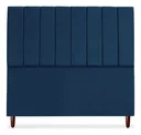 Ver imagem 2 de Cabeceira de Cama Box Carla Casal 140 Cm Suede Azul Marinho do Lar Móveis e Decoração