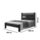 Ver imagem 3 de Cama Queen Size Antares Madeira Maciça Reforçada Cor Tabaco