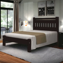 Ver imagem 1 de Cama Queen Size Antares Madeira Maciça Reforçada Cor Tabaco