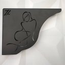 Ver imagem 7 de Mãos Francesas Pretas 20cm Silhueta Mulher Ornamentada em Aço Zarg