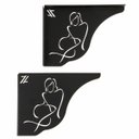 Ver imagem 1 de Mãos Francesas Pretas 20cm Silhueta Mulher Ornamentada em Aço Zarg