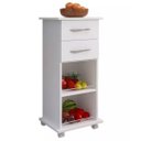 Ver imagem 1 de Balcão 2 Gavetas 2 Nichos para Frutas Armário De Cozinha Bebedouro Gaveteiro Com Rodinhas